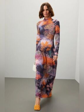 Women’s Size Large RTR Untitled In Motion Speculus Jersey Maxi Dress (0383)